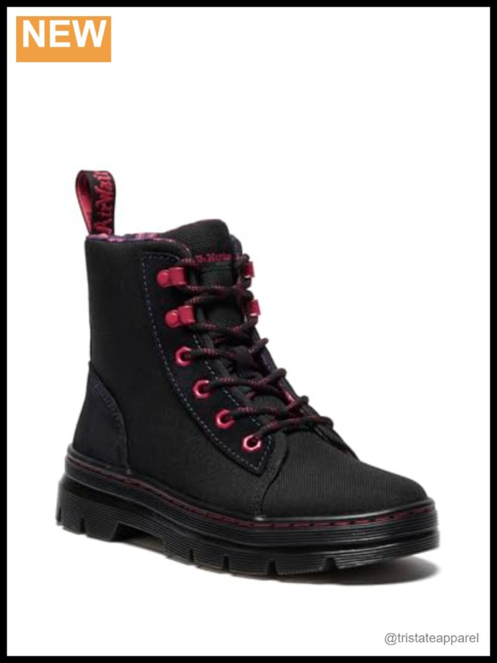 Dr. Martens Combs Suede Lace Up Combat Ankle Boots Women's